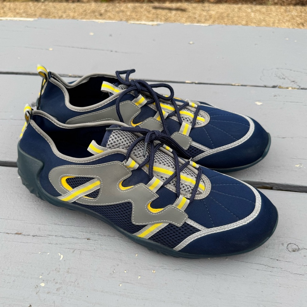 Sand n Sun Blue and Yellow Athletic Shoes S/13 - Picture 10 of 13